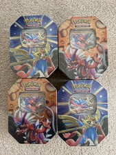 4x Slashing Legends EX Tins Pokemon - 2x Zacian & 2x Koraidon - BRAND NEW SEALED picture