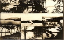 Lake Sunapee NH New Hampshire Multiview c1930-50s Real Photo Vintage Postcard picture