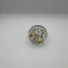 Vintage art glass paperweight Murano-style millefiori art glass paperweight picture