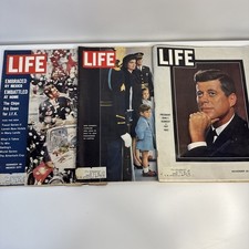 Vintage LIFE Magazines July 1962, Dec & Nov 1963 Kennedy Issues picture