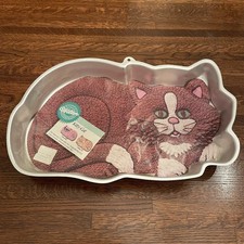 Vintage 1987 Wilton Kitty Cat Cake Pan #2105-1009 Original Label & Instructions picture