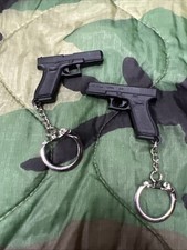 Two GLOCK 17 Gen5 AUSTRIA 9X19 9MM Mini Firearm Handgun Pistol KEYCHAIN SHOTSHOW picture