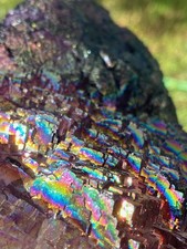 Exquisite XL Iridescent Purple Cubic Fluorite Cluster picture
