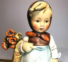 VTG 1949s Goebel Hummel Adorable Girl Figurine Imperfect Condition Made Germany picture