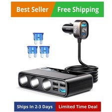 9 in 1 Cigarette Lighter Splitter, 210W Cigarette Lighter Adapter with PD/QC ... picture