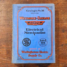 Vintage 1929 1930 Wetmore Savage Westinghouse Electrical Merchandise Catalog 36 picture