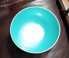 Vintage EMALOX of Norway MCM Turquoise Blue Aluminum Enamel Bowl picture