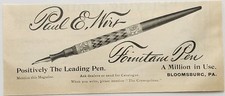 1894 Paul E Wirt Fountain Pen Victorian Original Print Ad Bloomsburg PA 1890's picture