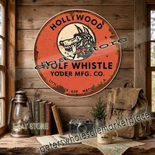 Hot Rod Advertising Hollywood Wolf Whistle wolf hot rod accessory Sign 12in picture
