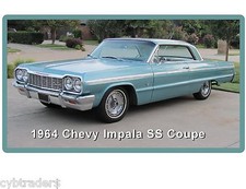 1964 Chevrolet Impala SS Coupe Refrigerator / Tool Box Magnet Man Cave Shop picture