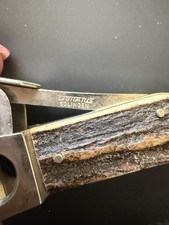 Rare Vintage German Donatus Solingen Cigar Cutter Stag Antler Handle Pocket Sz picture