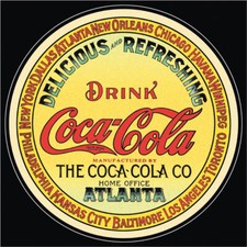 Coca Cola Metal Tin Round Sign Coke Home Wall Decor Bar Shop Garage USA MADE picture