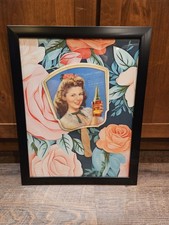 1940s Shirley Temple Royal Crown Cola Advertising Fan – Framed Vintage Display picture