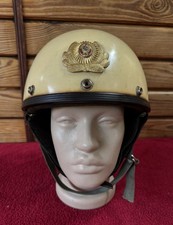 RARE Vintage USSR Soviet Traffic Police Motorcycle Helmet GAI MVD Cold War  picture