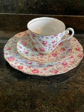 Vintage Royal Standard FBC Chintz Teacup, Saucer & Luncheon Plate England picture