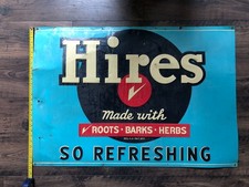 Authentic Vintage Hires Rootbeer Metal Advertising Sign 27