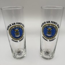 2 Vintage US Air Force High Ball Glasses - Incirlik Joint AFB In Adana, Turkey picture