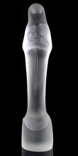 Vintage Stef Uiterwaal Satin Frosted Glass Statue Of Madonna and Child- Marked picture