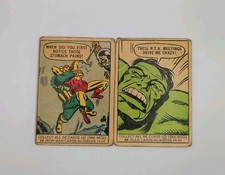 1966 Donruss Ironman Hulk Card LOT Marvel Super Heroes  #22 #46 picture