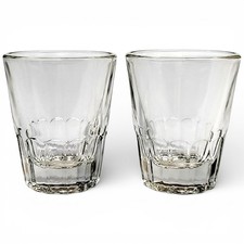 2pc Vintage Clear Shot Glasses Set 2.25