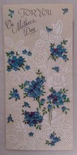 vintage MOTHER'S DAY Card Floral with inserted Madonna Child card T574 picture