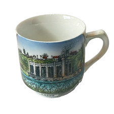 POWER HOUSE GRAND FALLS NB CANADA ANTIQUE Souvenir CHINA TRINKET CUP picture