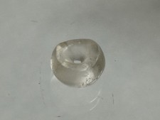 NICE ANASAZI HOHOKAM MIMBRES DRILLED QUARTZ DISC BARREL BEAD PENDANT ARIZONA #2 picture