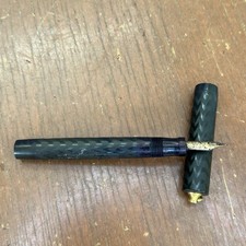 1920s Sheaffer Self Filling Pen W Gold Nib Chase Ebonite Flat Ring Top picture