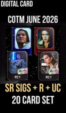 COTM CHARACTER OF MONTH REY SIGNATURE 10 11 +R+U SET TOPPS STAR WARS CARD TRADER picture