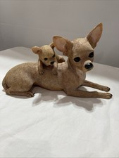 Chihuahua Statue The Danbury Mint Mommy And Me Dog Puppy Large Figurine 12