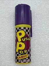 Vintage 1985 Topps Push Pop Grape Candy Container 3” Punk Checkerboard 1st Year picture