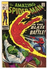 Amazing Spider-Man 77 1969 Marvel Comics F 6.0 Lizard Human Torch picture