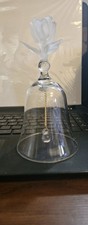 Balos Clear Glass Bell With 3D Frosted Glass Rose picture