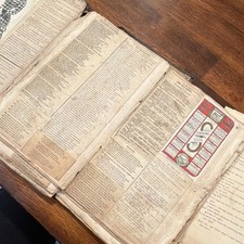 Antique Vintage Scrapbook Album w/ Newspaper Clippings, Ads, Receipts, Ephemera picture
