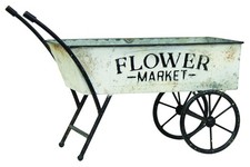 Col House Designs VintageFlower Market Metal Cart Modern Farmhouse Decor Vintage picture