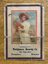 EARLY 1914 Montgomery Brewing Company The Chief Beer Sewing Kit Minnesota picture