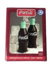 Vintage Coca Cola Coke Bottle Salt & Pepper Shaker Set by Gibson New In Box picture