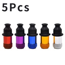 5Pcs Sneak a Toke Metal Bullet Smoking Pipes Tobacco Herb w/ Metal Screens picture
