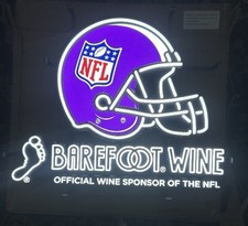 NIB Barefoot Wine Official NFL Led light Measures 23”x 17” picture