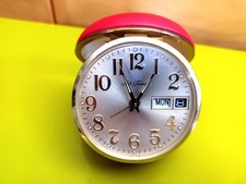 STUNNING JAPANESE-STYLE EARLY '60s SETH THOMAS FOLDABLE TRAVELERS ALARM CLOCK picture