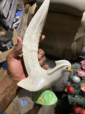 Vintage Hollohaza Porcelain Seagull Figurine Iridescent Glazed Finish lot of 2 picture