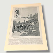 Harpers Weekly Deployed Infantry 4th Troopers in Charge of Horses July 7 1894 V picture