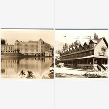 x2 LOT c1920s Chateau Lake Louise Alberta Rainier National Park RPPC Postcard picture