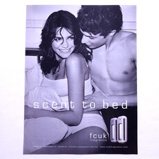 2003 FCUK Him and Her Fragrance Vintage Print Ad Y2K Ready to Frame B&W Wall Art picture