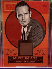 2014 Panini Golden Age Charlton Heston Museum Age Material Memorabilia Relic #11 picture