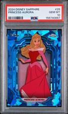 2024 Topps Chrome Disney SAPPHIRE PRINCESS AURORA #26 PSA 10 GEM MINT Beauty picture