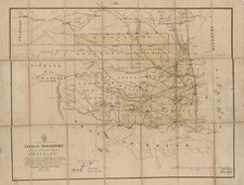 Indian Territory Oklahoma 1890s Vintage Map Reprint Wall Art picture
