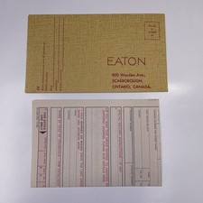 Eaton's Scarborough Canada Order Form Envelope Budget Charge Account 1968 picture