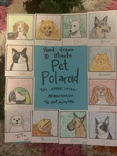 Custom Pet “Polaroid” portrait - Your Pet, Hand Drawn In Colored Pencil 3.5x4” picture
