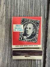 H. E. Harris & Co. Boston MA 1950s Benjamin Franklin Stamp Matchbook picture